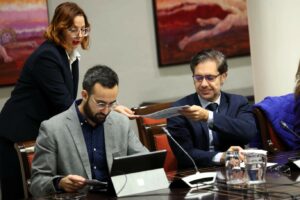 Jesús Ramos, portavoz adjunto del Grupo Parlamentario ASG, en una reciente comisión