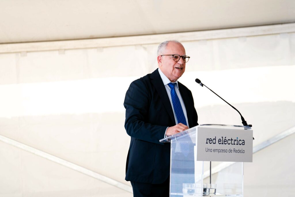 Casimiro Curbelo, portavoz del Grupo Parlamentario ASG, en el acto de inauguración de la interconexión del cable submarino entre La Gomera y Tenerife