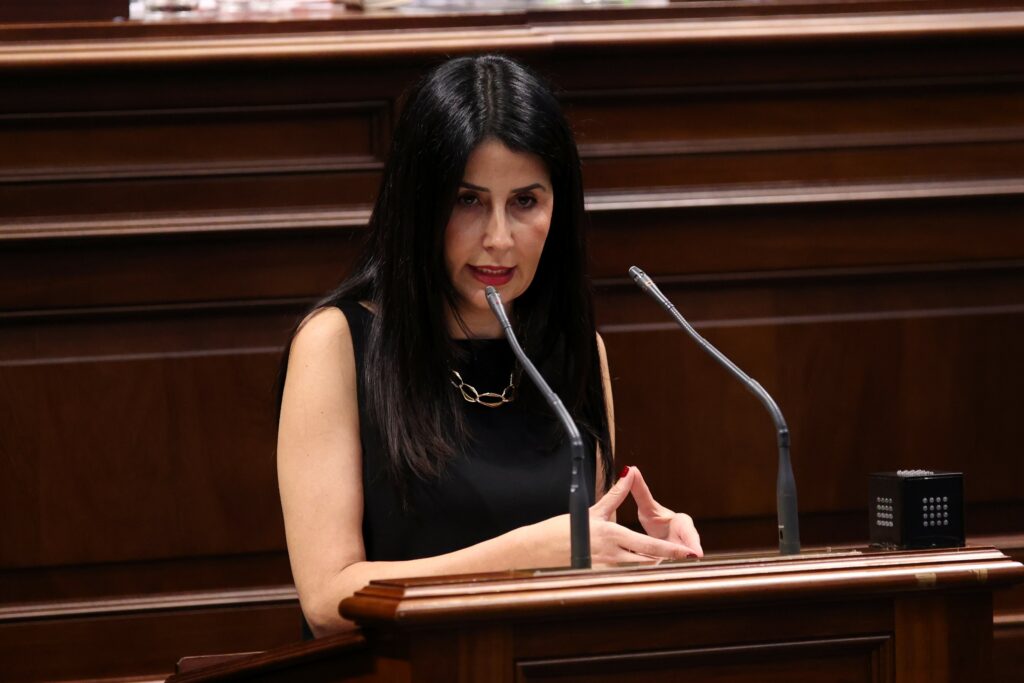 La presidenta del Grupo Parlamentario ASG, Melodie Mendoza, demanda soluciones inmediatas para los aeropuertos de las islas