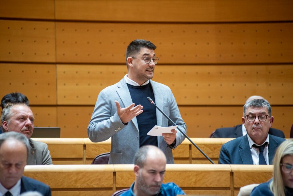 Fabián Chinea, senador de ASG, durante una sesión plenaria en la Cámara Alta