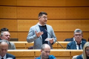 Fabián Chinea, senador de ASG, durante una sesión plenaria en la Cámara Alta