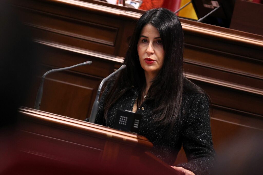 Melodie Mendoza, presidenta del Grupo Parlamentario ASG, interviene en la Cámara autonómica