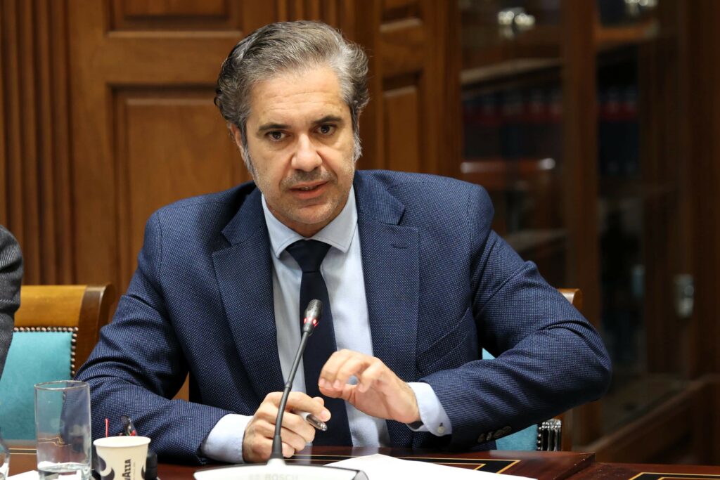 Jesús Ramos, portavoz adjunto de ASG en el Parlamento de Canarias, en la comisión
